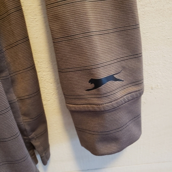 Slazenger Golf Men's Long Sleeve Hydro Dri + UV Breathable Polo Shirt Size Large - Picture 6 of 7